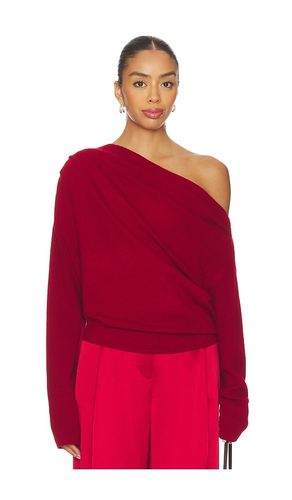 Long Sleeve Asymmetrical Drape Sweater in Red. - size M (also in S) - The Sei - Modalova