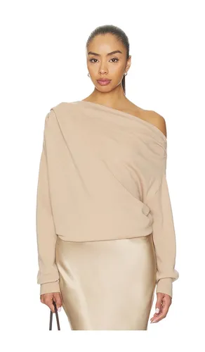 Long Sleeve Assymetrical Drape Sweater in Nude. - size XS (also in S, M, L) - The Sei - Modalova
