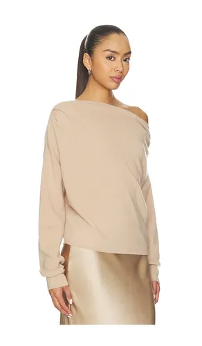 Long Sleeve Assymetrical Drape Sweater in Nude. - size XS (also in S, M, L) - The Sei - Modalova