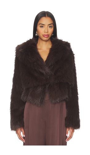 Faux Fur Bomber Jacket in Chocolate. - size 0 (also in 2, 6) - The Sei - Modalova