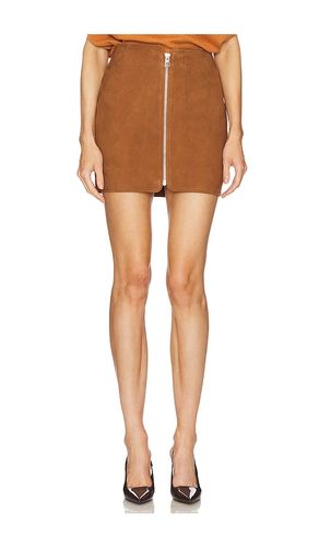 Leather Mini Skirt With Zip in Tan. - size 0 (also in 2, 6, 8) - The Sei - Modalova