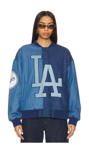 X REVOLVE Dodgers Denim Logo Bomber in . Size M. Also in XXS - Terez - Modalova