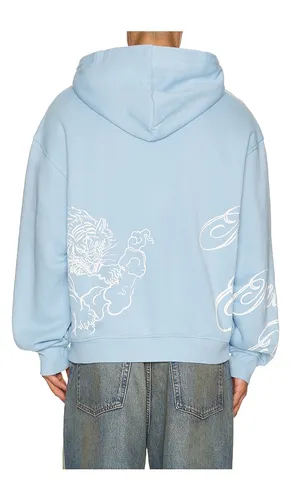 Tiger Script Boxy Hoodie in Blue. - size S (also in XL/1X) - True Religion - Modalova