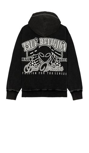 X Bad Weather Relaxed Zip Hoodie in Black. - size S (also in XL/1X) - True Religion - Modalova