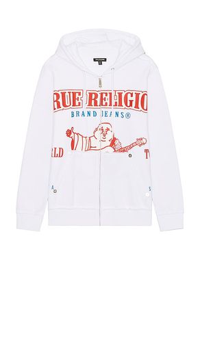 Exaggerated Icon Zip Hoodie in White. - size L (also in M, S, XL/1X) - True Religion - Modalova