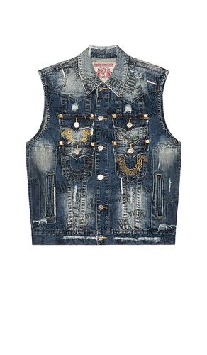 X Bad Weather Denim Stacked Pocket Vest in Blue. - size L (also in M, S, XL/1X) - True Religion - Modalova