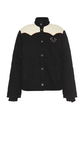 Big T Western Puffer Jacket in Black. - size L (also in M, S, XL/1X) - True Religion - Modalova