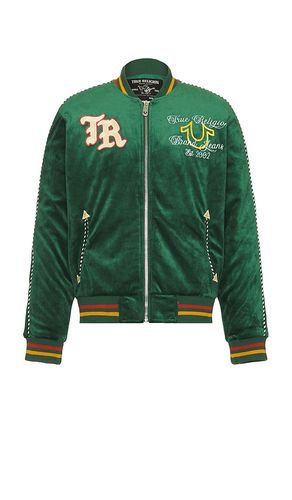 Western Velvet Bomber Jacket in Green. - size L (also in M, S, XL/1X, XXL/2X) - True Religion - Modalova