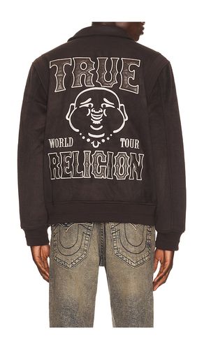 Suede Bomber Jacket in Brown. - size L (also in M, S, XL/1X) - True Religion - Modalova