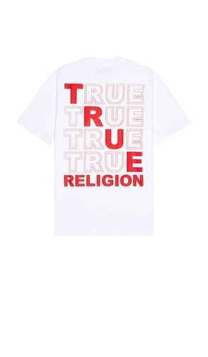 Short Sleeve Puff Stitch Tee in White. - size L (also in S, XL/1X) - True Religion - Modalova