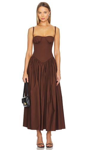 Emma Midi Dress in Chocolate. - size S (also in XS, XXS) - Tularosa - Modalova