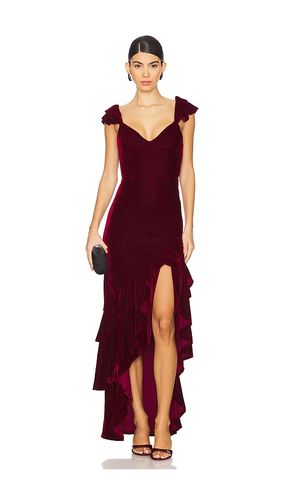 Camille Velvet Gown in Red. - size L (also in M, S, XL, XS) - Tularosa - Modalova