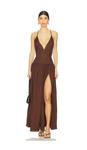 Saylor Maxi Dress in Chocolate. - size L (also in M, S, XL) - Tularosa - Modalova