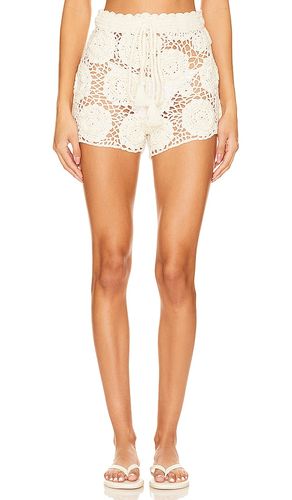 Zephyr floral crochet shorts en color talla L en - White. Talla L (también en M, S, XS) - Tularosa - Modalova