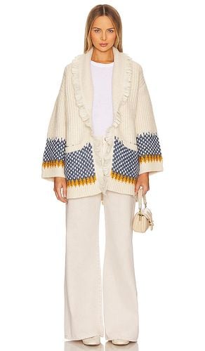 Malena Chunky Fairisle Cardigan in Ivory. - size S (also in XS) - Tularosa - Modalova