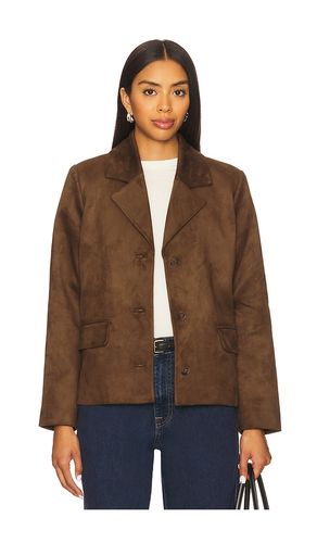 Evi Faux Suede Jacket in Brown. - size L (also in M, S, XL, XS, XXS) - Tularosa - Modalova