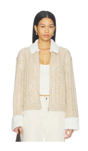 Ayedan Zip Up Knit Jacket in Tan. - size M (also in S, XL, XS, XXS) - Tularosa - Modalova