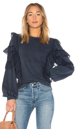 Cat Ruffle Sweater in Navy. - size M (also in L, S, XL, XS) - Tularosa - Modalova