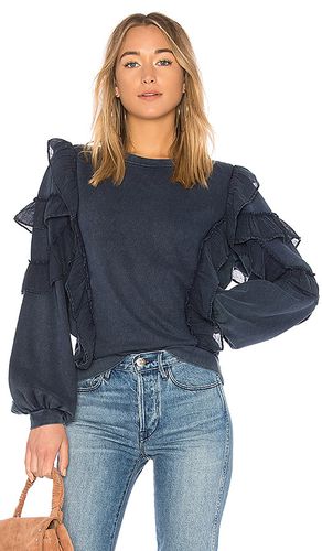 Cat Ruffle Sweater in Navy. - size M (also in S, XL, XS) - Tularosa - Modalova