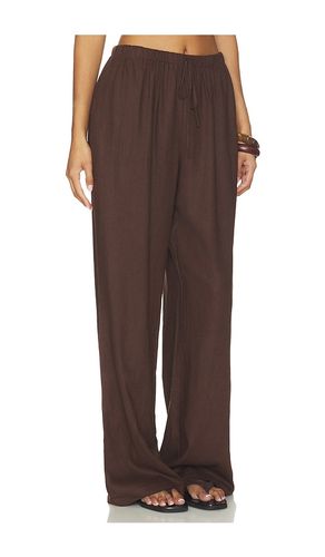 Kai Linen Pant in Chocolate. - size XS (also in XXS) - Tularosa - Modalova