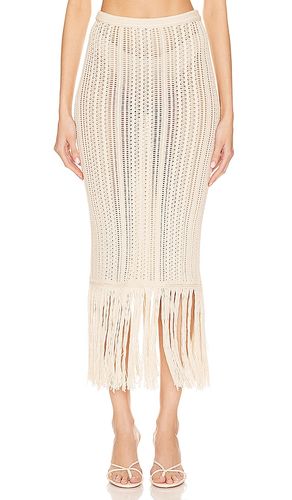 Isola Fringe Knit Skirt in . - size L (also in M) - Tularosa - Modalova