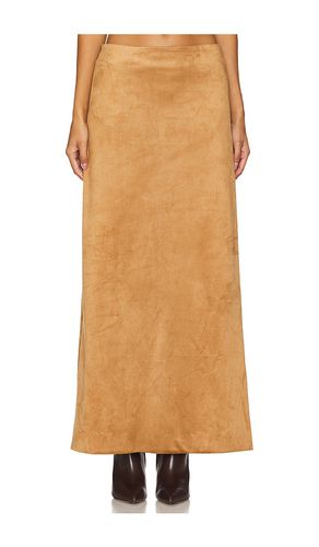 Brandy Faux Suede Maxi Skirt in Brown. - size L (also in M, S, XL, XS) - Tularosa - Modalova