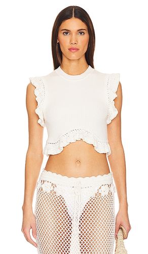 Zanea Ruffle Top in Cream. - size M (also in L) - Tularosa - Modalova