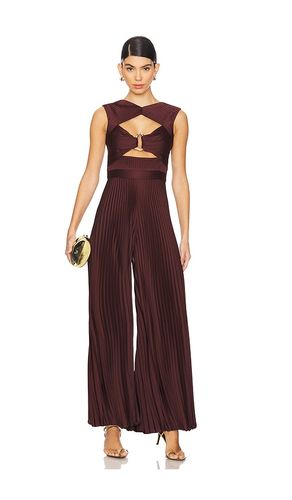 Rosalynn Pleated Jumpsuit in Cognac. - size 0 (also in 12, 2, 4) - AMUR - Modalova