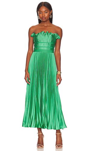 Giada Pleated Dress in Green. - size 0 (also in 10) - AMUR - Modalova