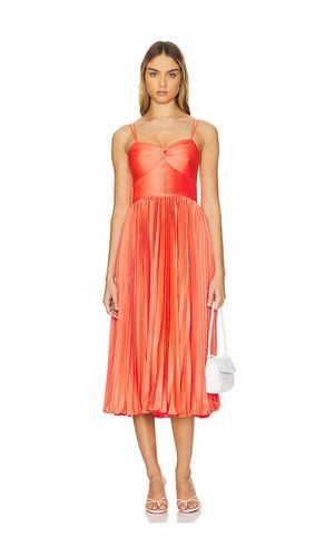 Krisley Pleated Midi Dress in Coral. - size 0 (also in 10, 12, 2, 4, 6) - AMUR - Modalova