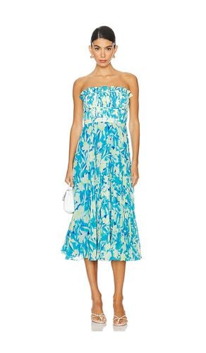 Scottie Strapless Midi Dress in Blue. - size 0 (also in 00, 2, 4, 6, 8) - AMUR - Modalova