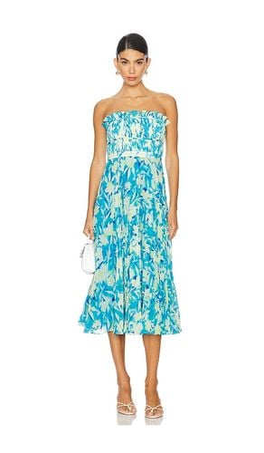 Scottie Strapless Midi Dress in Blue. - size 0 (also in 2) - AMUR - Modalova