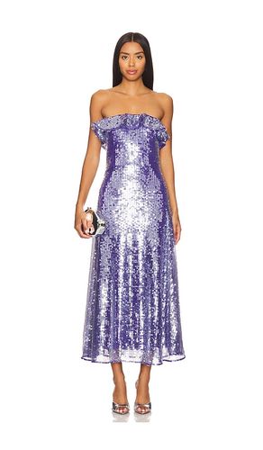 Braelynn Mesh Sequin Midi Dress in Purple. - size 0 (also in 2, 4, 6) - AMUR - Modalova