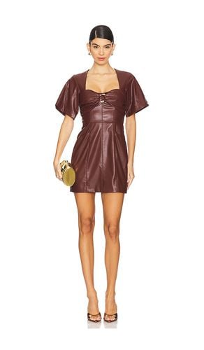 Joey Leather Mini Dress in Brown. - size 0 (also in 10, 2, 4, 6) - AMUR - Modalova