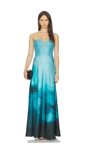Cova Printed Gown in Blue. - size 2 (also in 6) - AMUR - Modalova