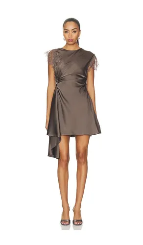 Zina Ruched Mini Dress in Brown. - size 0 (also in 2, 4, 6, 10) - AMUR - Modalova