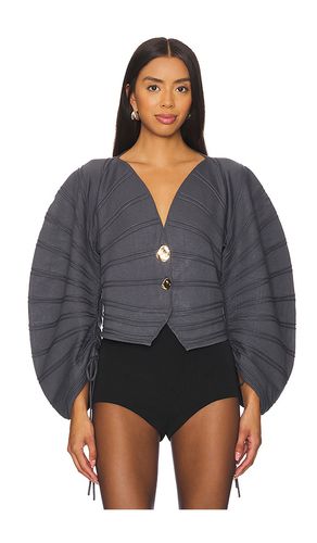 Pebble Pleated Cardigan in Charcoal. - size L (also in M, S, XL, XS) - AMUR - Modalova