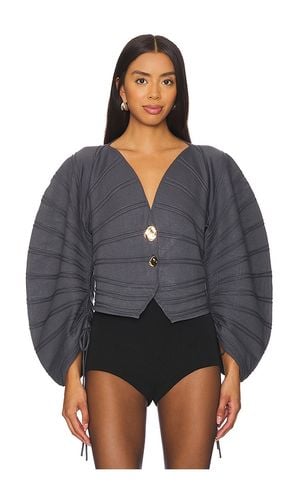 Pebble Pleated Cardigan in Charcoal. - size L (also in M, S, XS) - AMUR - Modalova