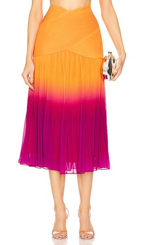 Louise Pleated Maxi Skirt in Orange. - size 2 (also in 4, 6) - AMUR - Modalova