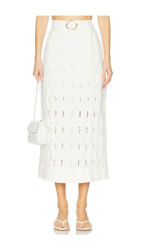 Jay Textured Midi Skirt in White. - size 10 (also in 2, 4, 6, 8) - AMUR - Modalova