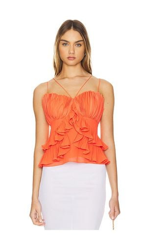 Sandie Pleated Shell Top in Coral. - size 0 (also in 10, 12, 2, 4, 6, 8) - AMUR - Modalova