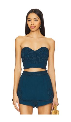 Evanna Rope Crop Top in Teal. - size 10 (also in 2, 4) - AMUR - Modalova