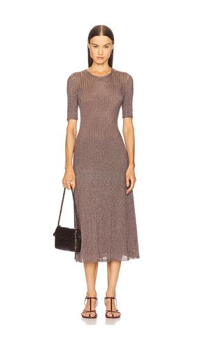 Maxine Short Sleeve Knit Midi Dress in Grey. - size L (also in M, XL, XS) - Ulla Johnson - Modalova
