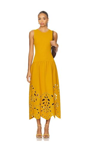 Rosaline Sleeveless Drop Waist Knit Midi Dress in Yellow. - size L (also in M, S, XL) - Ulla Johnson - Modalova
