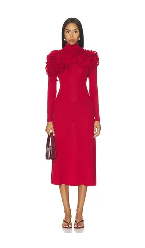 Solene Longsleeve Jersey Dress in Red. - size M (also in P, S) - Ulla Johnson - Modalova