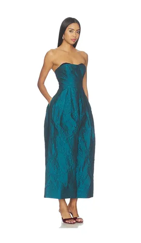 Katerina Strapless Cloque Dress in Blue. - size 0 (also in 2, 4, 6, 8) - Ulla Johnson - Modalova