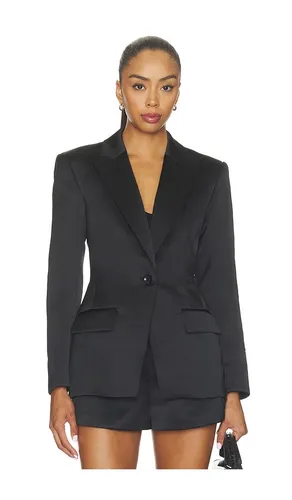 Soline Satin Blazer in Black. - size 0 (also in 2) - Ulla Johnson - Modalova