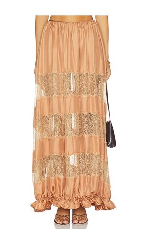 Chantal Silk Midi Skirt in Brown. - size 2 (also in 8) - Ulla Johnson - Modalova