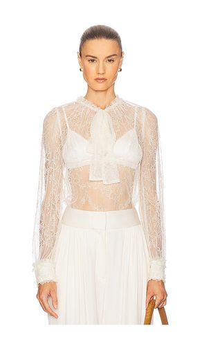Iliana Necktie Long Sleeve Blouse in White. - size 0 (also in 12, 2, 4, 6, 8) - Ulla Johnson - Modalova