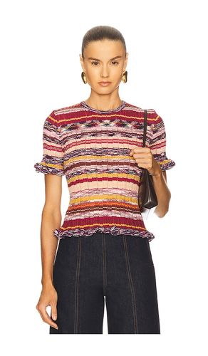 Miya Short Sleeve Knit Top in Red. - size L (also in M, S, XL, XS) - Ulla Johnson - Modalova